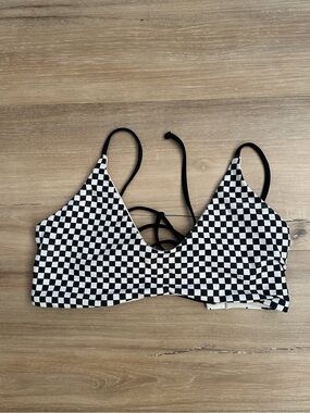 Boys + Arrows Checkered Airplane Bikini Top